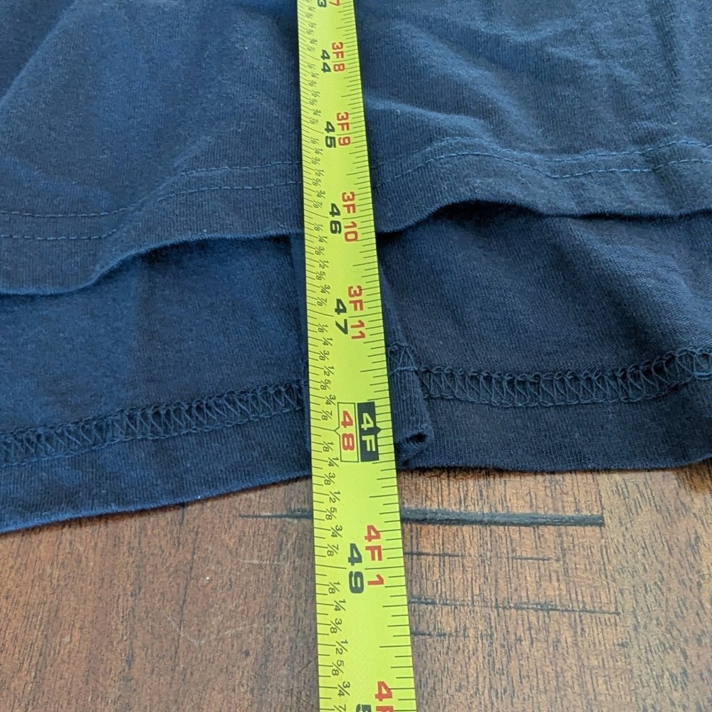 Ulla Popken T-Shirt Dress Navy Blue Organic Cotton Drawstring Sz 24/26 Pockets - Picture 7 of 10